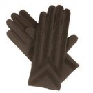MENS Isotoner M / L  Classic Gloves KNIT Lined Brown