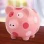Gorham&Acirc;&reg; Little Girl with a Curl PIGGY Bank Pink Ceramic