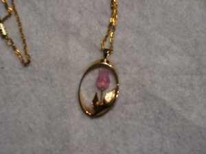 Gold Plated Rose Necklace