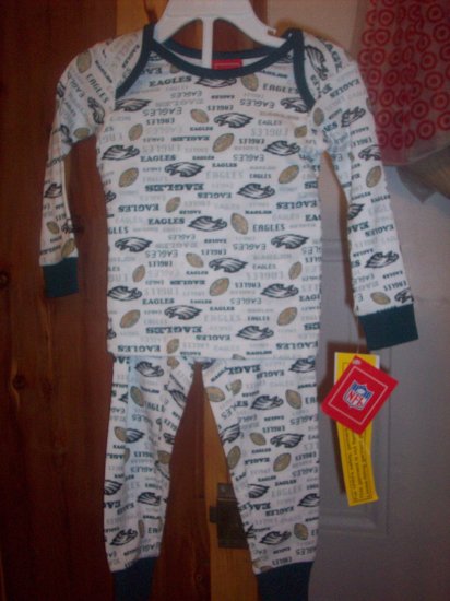 12 month EAGLES pajamas NWT official NFL sleepwear 2 pc