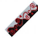 HALF HEARTED RED Handmade Beaded Bracelet