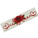 ROSE AND HEARTS Handmade Beaded Bracelet
