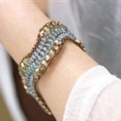 Handmade Beaded Blue Surge Bracelet