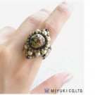 Handmade Beaded Decal Bead Gothic Ring