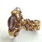 Handmade Beaded Brilliant Ring (Brown)