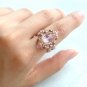 Handmade Beaded Brilliant Ring (Pink)