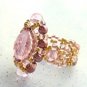Handmade Beaded Brilliant Ring (Pink)