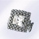 Handmade Beaded Square Motif Ring
