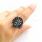 Handmade Beaded Paua Shell Deep Ring
