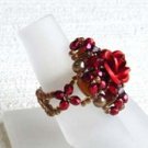 Handmade Beaded Carmen Rose Ring