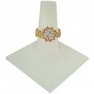 Handmade Beaded Cubic Zirconia Precious Ring (Gold)