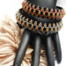 1 Handmade Beaded Black Jack Bangle