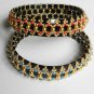 1 Handmade Beaded Black Jack Bangle