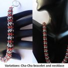Handmade Beaded Cha-Cha Bangle & Necklace