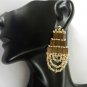 Handmade Beaded Crystal Chandelier Earrings (Purple Or Gold)