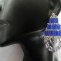 Handmade Beaded Crystal Chandelier Earrings (Purple Or Gold)