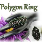 1- Handmade Beaded Polygon Ring