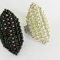 1- Handmade Beaded Polygon Ring