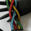1- Handmade Beaded Fish Braid Bracelet