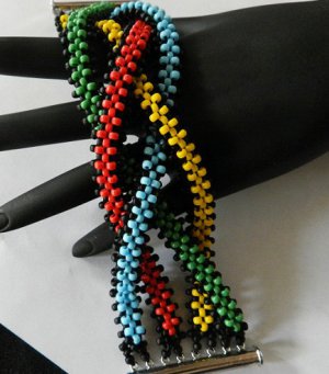 1- Handmade Beaded Fish Braid Bracelet