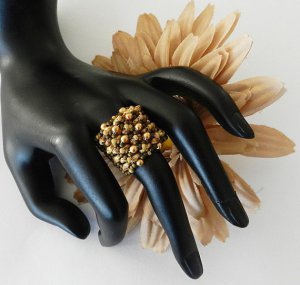 1- Handmade Beaded Freckles Ring (Different Colors)