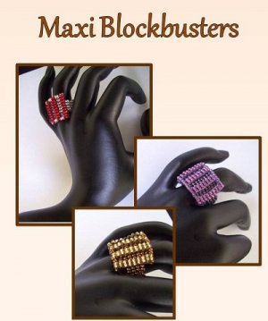 1- Handmade Beaded Maxi Blockbuster Ring