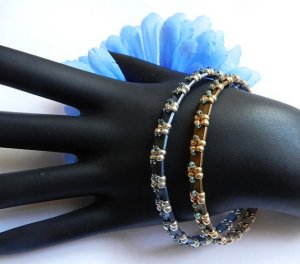 2- Handmade Beaded Simon Bangle