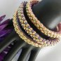 1- Handmade Beaded Oyster Bangle