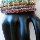 1- Handmade Beaded Daisy Bangle