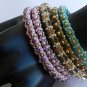 1- Handmade Beaded Daisy Bangle