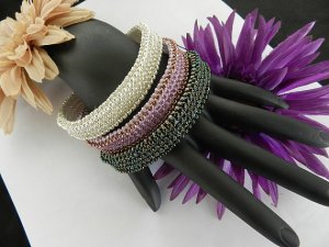 1- Handmade Beaded Selene Bangle