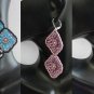 1- Set Handmade Beaded G-MA Squares Bracelet and Earrings