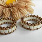 1- Set Handmade Beaded Victorian Lace Earrings