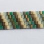 1- Handmade Beaded Tila Stripes Bracelet