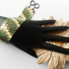 1- Handmade Beaded Tila Stripes Bracelet