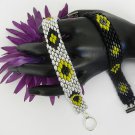 1- Handmade Beaded Flower Droplets Bracelet