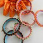 1- Set Handmade Beaded Candy Stripe Earrings