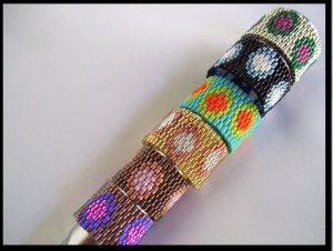 1- Handmade Beaded Dots and Spots Ring
