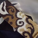 Handmade Beaded Metallic Flames Peyote Bracelet