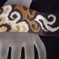 Handmade Beaded Metallic Flames Peyote Bracelet