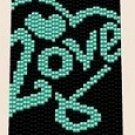 Handmade Beaded Love Twist Peyote Cuff