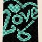 Handmade Beaded Love Twist Peyote Cuff