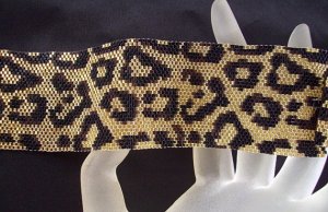 Handmade Beaded Animal Instinct Single Peyote Cuff Bracelet