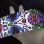 Handmade Beaded Sugar Skull 3- Peyote Bracelet Cuff
