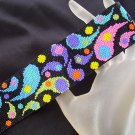 Handmade Colorful Droplets Peyote Bracelet Cuff