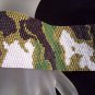 Handmade Camouflage 3 Peyote Bracelet Cuff