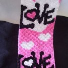 Handmade Love Peyote Cuff Bracelet