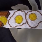 Handmade Beaded Breaksfast Sunrise Special Peyote Bracelet Cuff