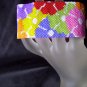 Handmade Beaded Rosemary's Garden 2 Peyote Bracelet Cuff
