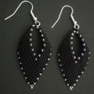 Handmade Beaded Russian Leaf Earrings